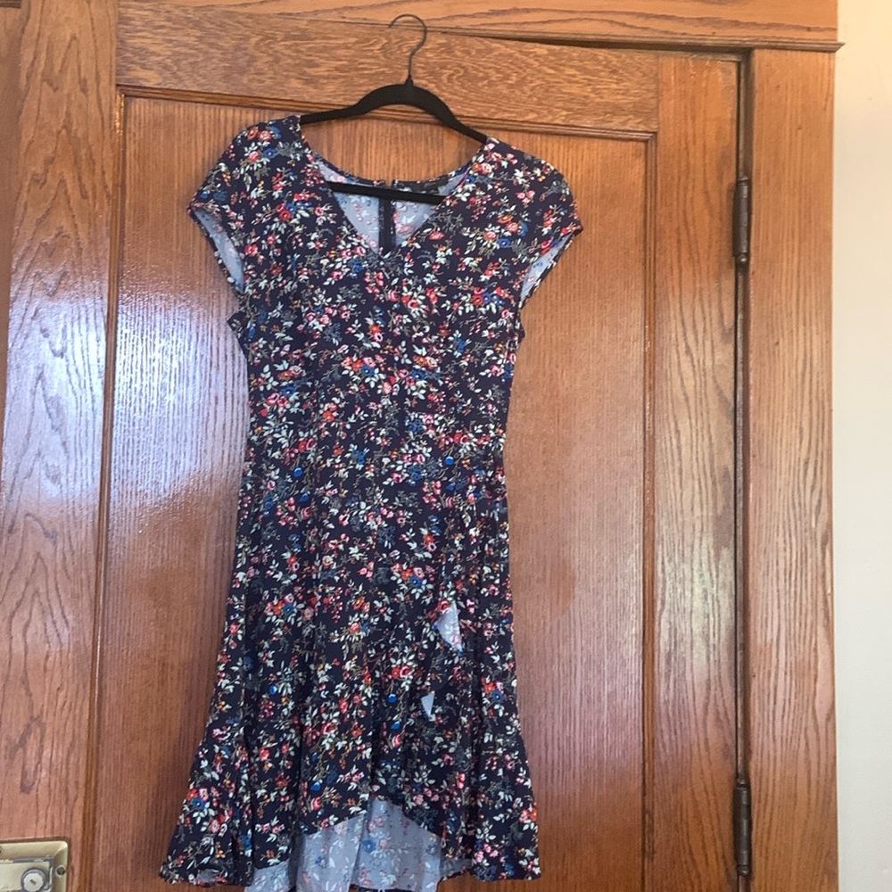 Jcrew navy floral mini dress NWT
